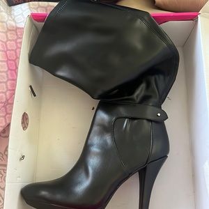 Black knee high boots